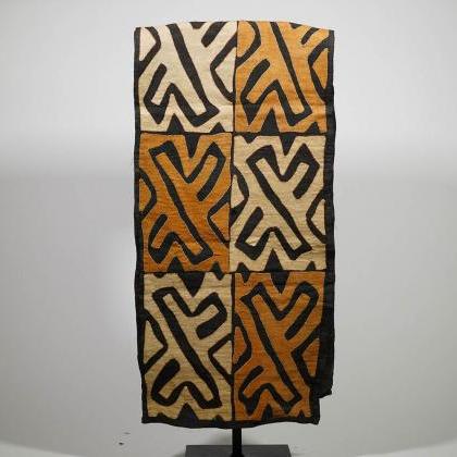 Large African Kuba Cloth Runner 123″ X 20″ –..